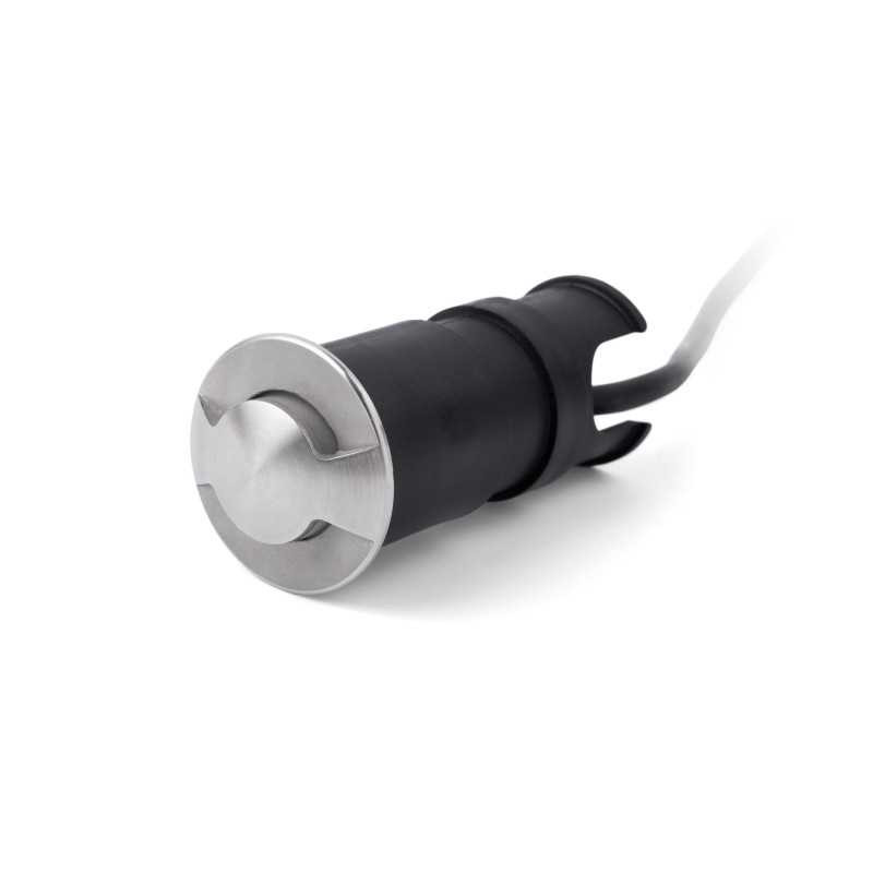 Floor lamp with integrated LED in brushed steel VERETZ