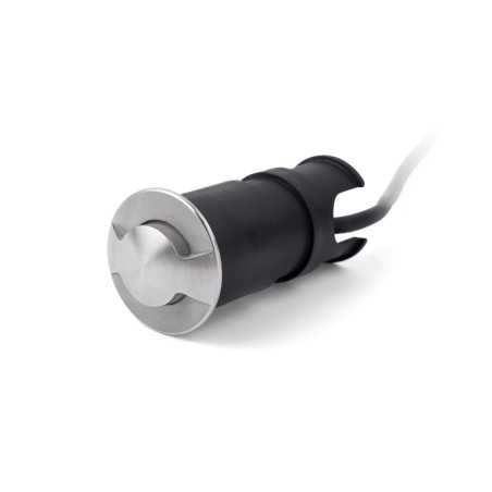 Floor lamp with integrated LED in brushed steel VERETZ