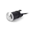 Floor lamp with integrated LED in brushed stainless steel POLISY