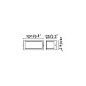 Aluminum wall lamp E27 gray COMBRET