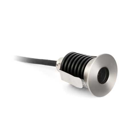 Floor lamp with integrated LED in brushed steel BONVENT
