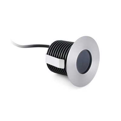 Floor lamp with integrated LED in brushed steel COGOLIN