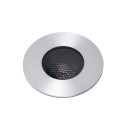Floor lamp with integrated LED in brushed steel RODOME