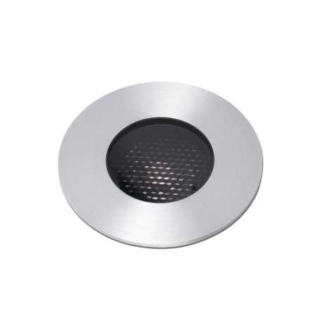 Floor lamp with integrated LED in brushed steel RODOME