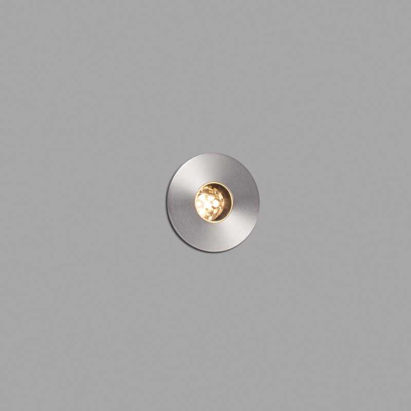 Floor lamp with integrated LED in brushed steel CHATEL