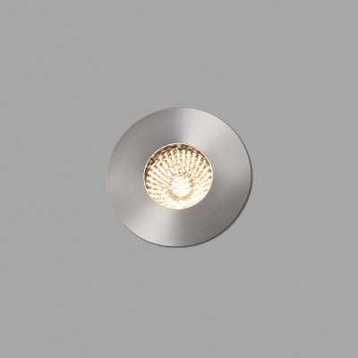 Floor lamp with integrated LED in brushed steel AIZENAY