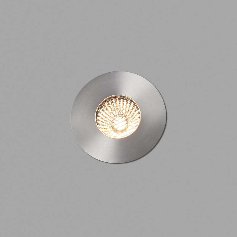 Floor lamp with integrated LED in brushed steel AIZENAY