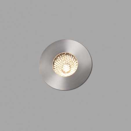 Floor lamp with integrated LED in brushed steel AIZENAY