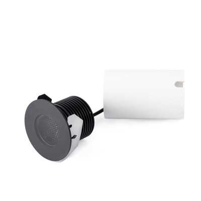 Floor lamp with integrated black steel LED PARIGNY