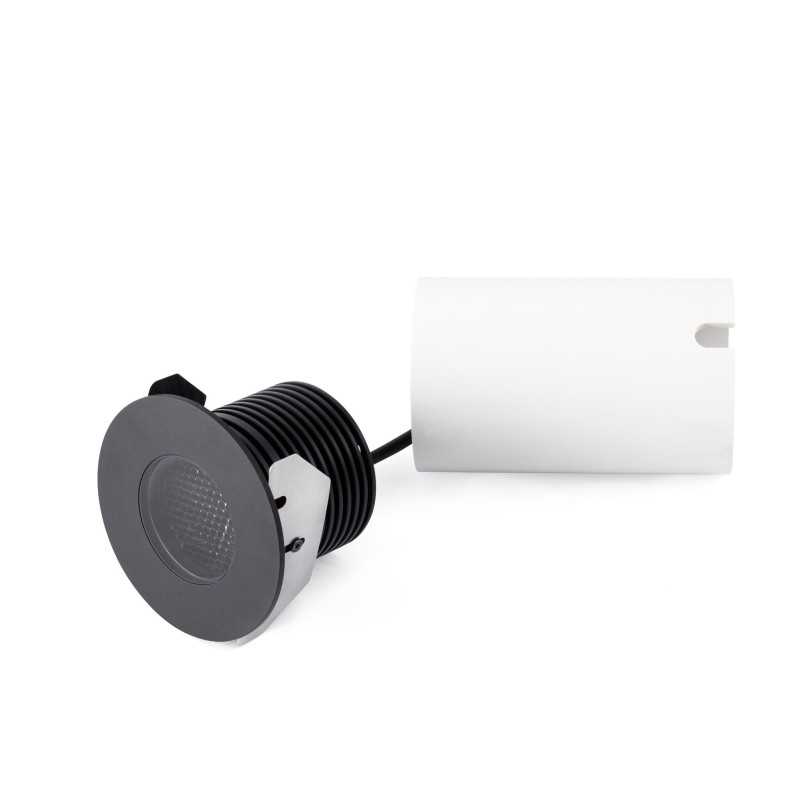 Floor lamp with integrated black steel LED PARIGNY