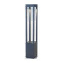 Floor lamp with integrated LED in gray aluminum CAMINEL