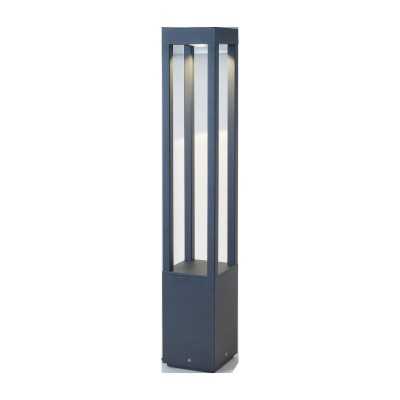 Floor lamp with integrated LED in gray aluminum CAMINEL