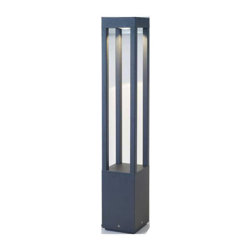 Floor lamp with integrated LED in gray aluminum CAMINEL