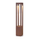 Floor lamp with integrated LED in brown aluminum by POIROND