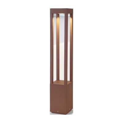 Floor lamp with integrated LED in brown aluminum by POIROND