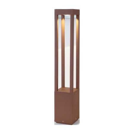 Floor lamp with integrated LED in brown aluminum by POIROND