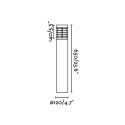 Floor lamp with integrated LED in gray aluminum by LUZIER