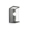 Aluminum wall lamp E27 gray TRANNES