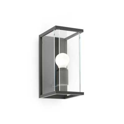 Aluminum wall lamp E27 gray TRANNES