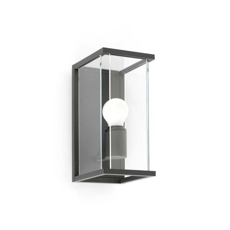 Aluminum wall lamp E27 gray TRANNES