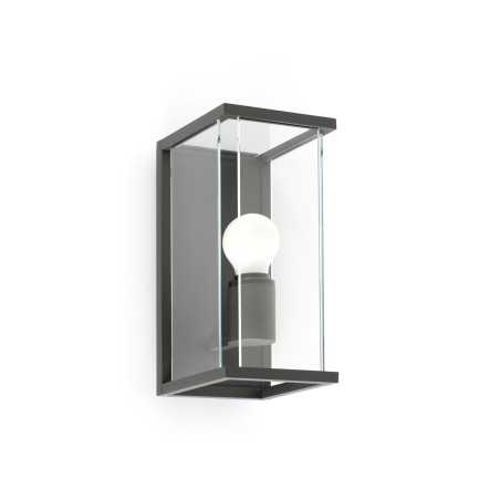 Aluminum wall lamp E27 gray TRANNES