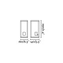 Aluminum wall lamp E27 gray TRANNES