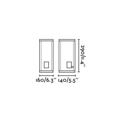 Aluminum wall lamp E27 gray TRANNES