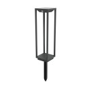 Floor lamp with integrated LED in gray aluminum PITGAM
