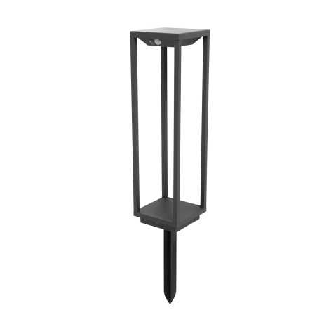 Floor lamp with integrated LED in gray aluminum PITGAM