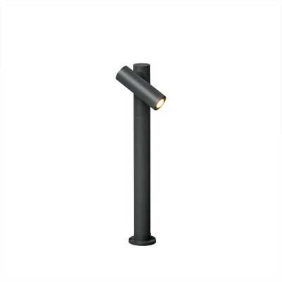 Floor lamp with integrated LED in gray aluminum MAZIRAT