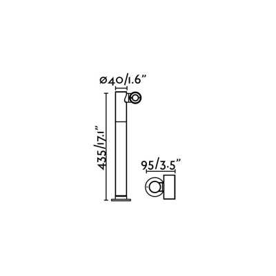 Floor lamp with integrated LED in gray aluminum MAZIRAT