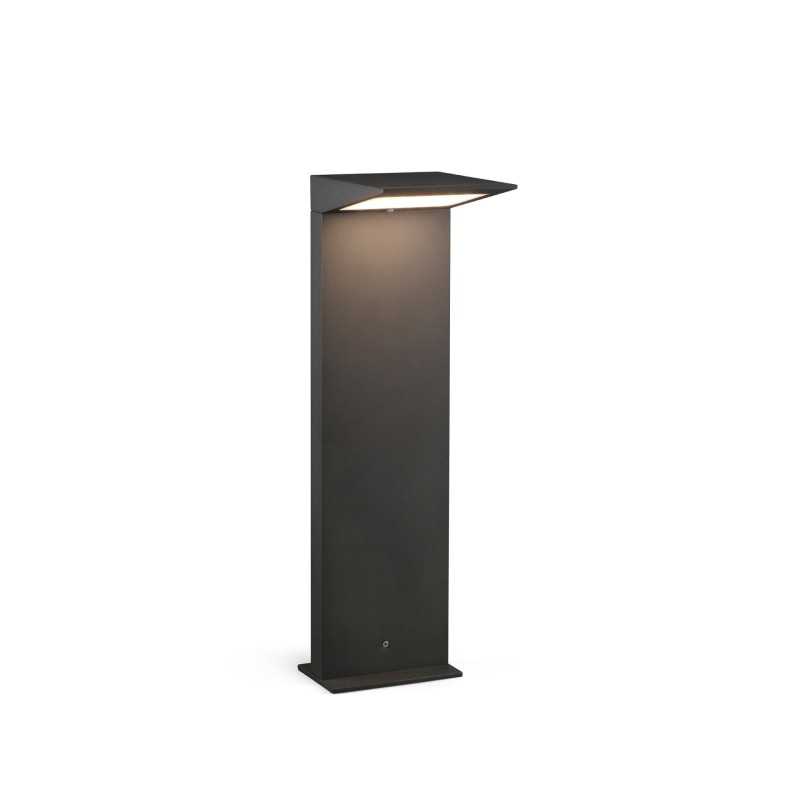 Floor lamp with integrated LED in gray aluminum by TRAUSSE
