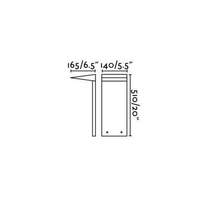 Floor lamp with integrated LED in gray aluminum by TRAUSSE