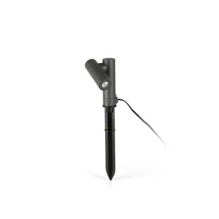 Floor lamp with integrated LED in gray aluminum BOURNAC