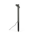 Floor lamp with integrated LED in gray aluminum POUZOL