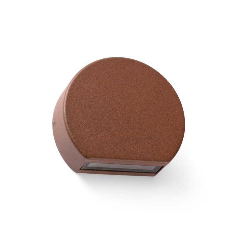 Aluminum wall lamp with integrated LED, LEDENON rust.