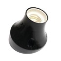 Wall lamp with plastic socket, inclined and black.