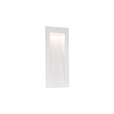 Wall lamp with integrated LED in matte white aluminum VAROGNE