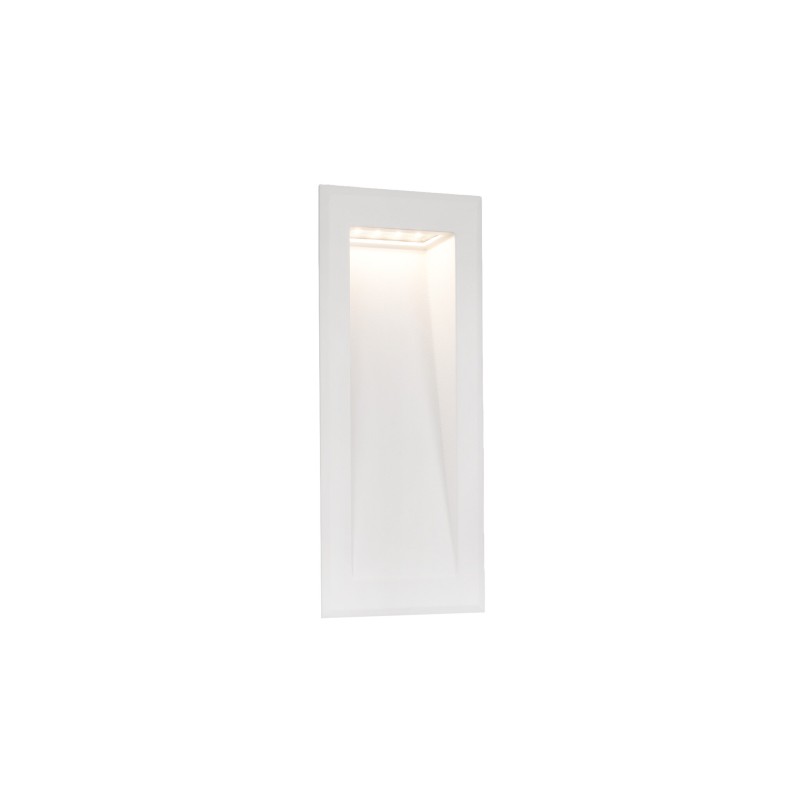 Wall lamp with integrated LED in matte white aluminum VAROGNE