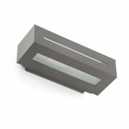 Wall lamp aluminum E27 gray SONNAC