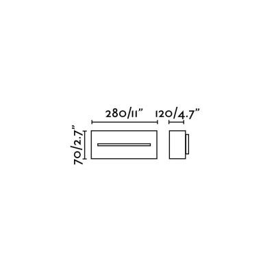 Wall lamp aluminum E27 gray SONNAC