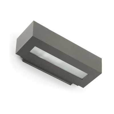 Aluminum wall lamp E27 in gray NEUILH