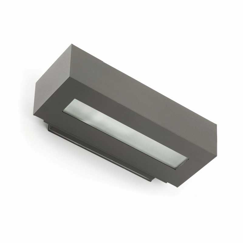 Aluminum wall lamp E27 in gray NEUILH