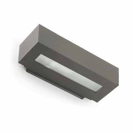 Aluminum wall lamp E27 in gray NEUILH