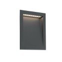 Wall lamp with integrated LED in gray aluminum RAGHINO