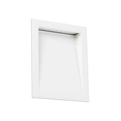 Wall lamp with integrated LED in matte white aluminum, ANGIRE.