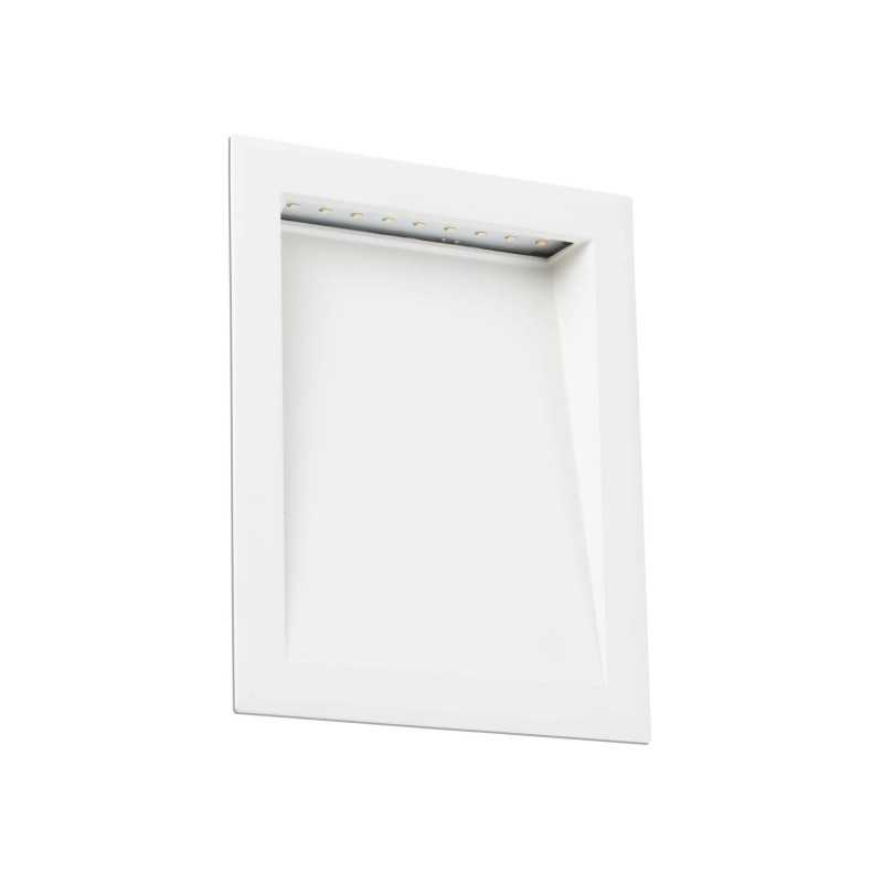 Wall lamp with integrated LED in matte white aluminum, ANGIRE.