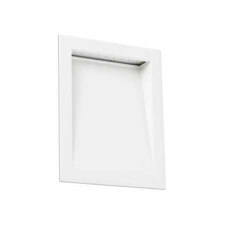 Wall lamp with integrated LED in matte white aluminum, ANGIRE.