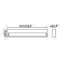 Wall lamp with integrated LED in gray aluminum HURIEL