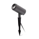 Floor lamp with integrated LED in gray aluminum TRAYES